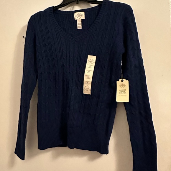 St. John's Bay Womens Crew Neck Long Sleeve Cable Knit Pullover Sweater. - Picture 4 of 5